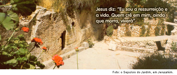 Jesus diz: “Eu sou a ressurreição e a vida. Quem crê em mim, ainda que morra, viverá”